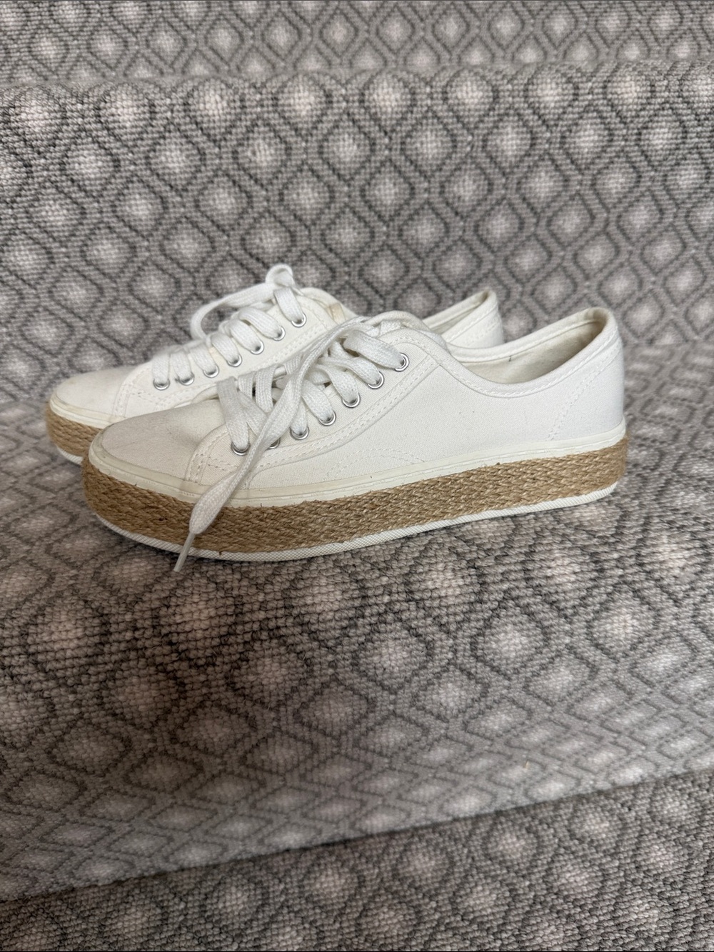 Madden girl White Canvas Platform Espadrille Sneakers - Women's